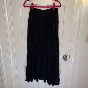 Commense Elegant Black Maxi Skirt